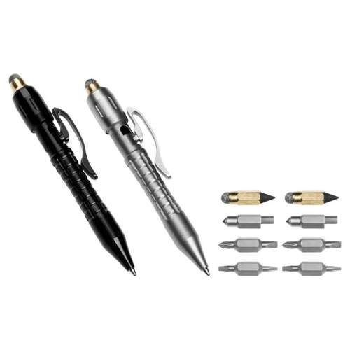 Functional Titanium Pen Compact EDC Tool with Interchangeable Heads Herramientas Multimeter Soldering Iron A 1