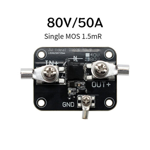80V 50A Ideal Diode Controller Module 1.5 Milliohms Internal Resistance Solar Backflow Prevention Module 1