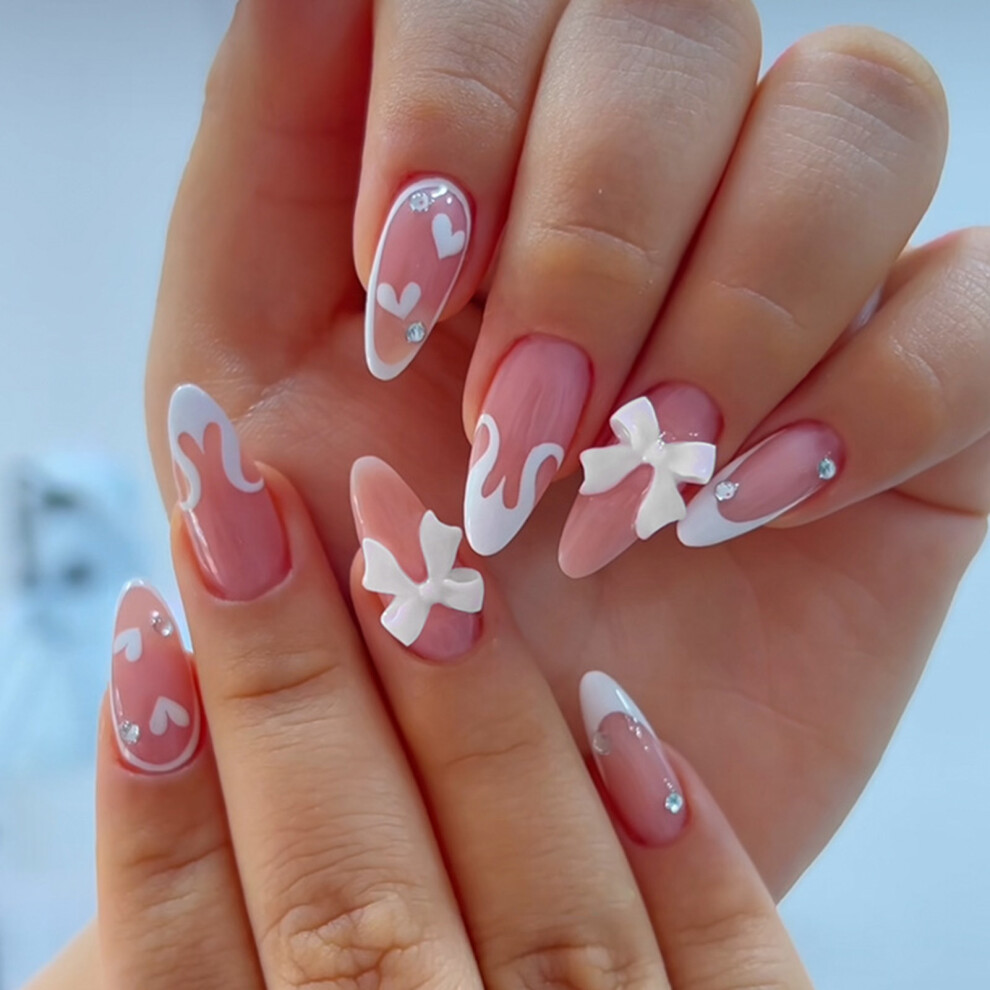 Creation-3C Rhinestone Press-On Nails For Women, Zero Pressure
