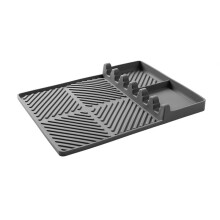 Barbeque Grill Accessories Tools for Side Shelf Mat Grill Pad Grill Kitchen Counter Spatula Silicone Mat Gray Large