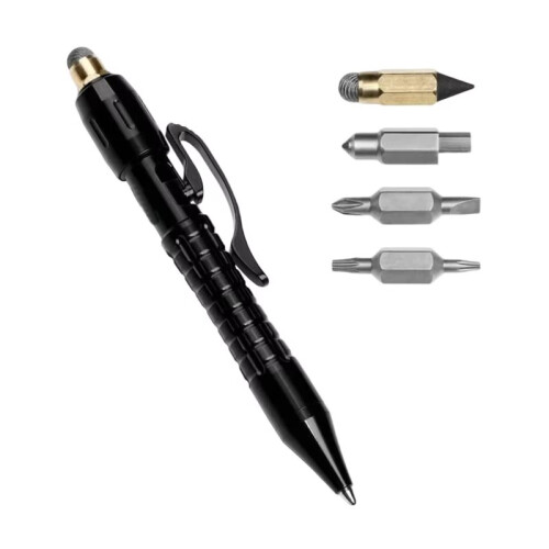 Functional Titanium Pen Compact EDC Tool with Interchangeable Heads Herramientas Multimeter Soldering Iron A