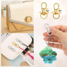 Keychain Making Kit, Keychain Supplies Including Key Chain Hooks, Lobster Clasps, Key Rings and Jump Rings for Key