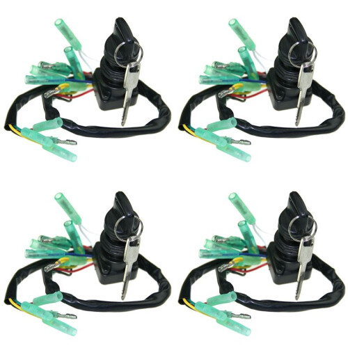 4X Ignition  Key Assembly for  Outboard Motor Control Box 2/4-Strok 703-82510-43-00