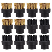 12 Pack Steam Cleaner Attachments Brush Small Brass and Nylon Brushes for Dupray