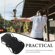 Verstellbarer Armschutz Aus PU-Leder für Traditionelle Recurve-Bögen, Unterarmschutz, Leichter Handgelenkschutz
