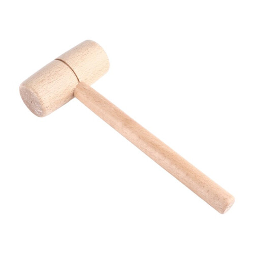 Carpenter Beech Wood Hammer - Round  Woodworking Hand Tool for Electrical DIY