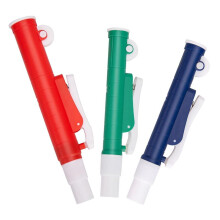Pipette Pumps, 3pcs Lab Handheld Pumps: 2ml , 10ml Green, 25ml Red, Fit Glass or Plastic Pipettes