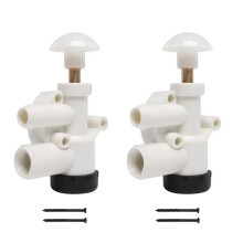 2Pcs 385314349 RV Car Toilet Plastic Water Valve Kit for for Sealand for VacuFlush RV Toilets Repair Parts