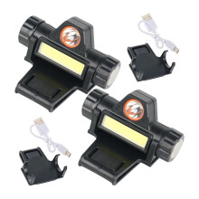Welding Light, 2 Sets Welding Helmet Light Dual Lighting Rotatable with Clamp Waterproof & Magnetic USB Strong Lamp