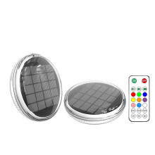 2-Pack Soldrivna Flytande Poollampor, Flytande Poollampor med Fjärrkontroll för Nedgrävd/Ovanmarkspool
