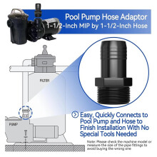 2pcs 1.5 Inch Pool Hose Adapter for SPX1091Z2 Hose Male Insert Adapter Replacement Pool Pump Hose Adapter