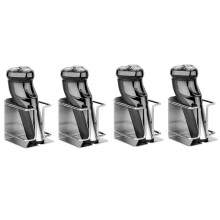 4X Electric Shaver Holder Wall-Mounted Self-Adhesive Stainless Steel Shaver Holder Wall-Mounted Bathroom Shaver Holder