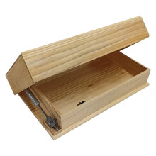 Wooden Concealed Floating Shelf with Secret Compartment Storage Rack Wall-Mounted Hidden Shelves Wood Color