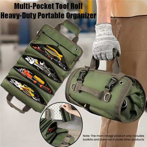 Tool Roll Organizer Multi-Pocket Tool Case Portable Tool Storage Heavy Duty Tool Bag DIY Tool Organizer