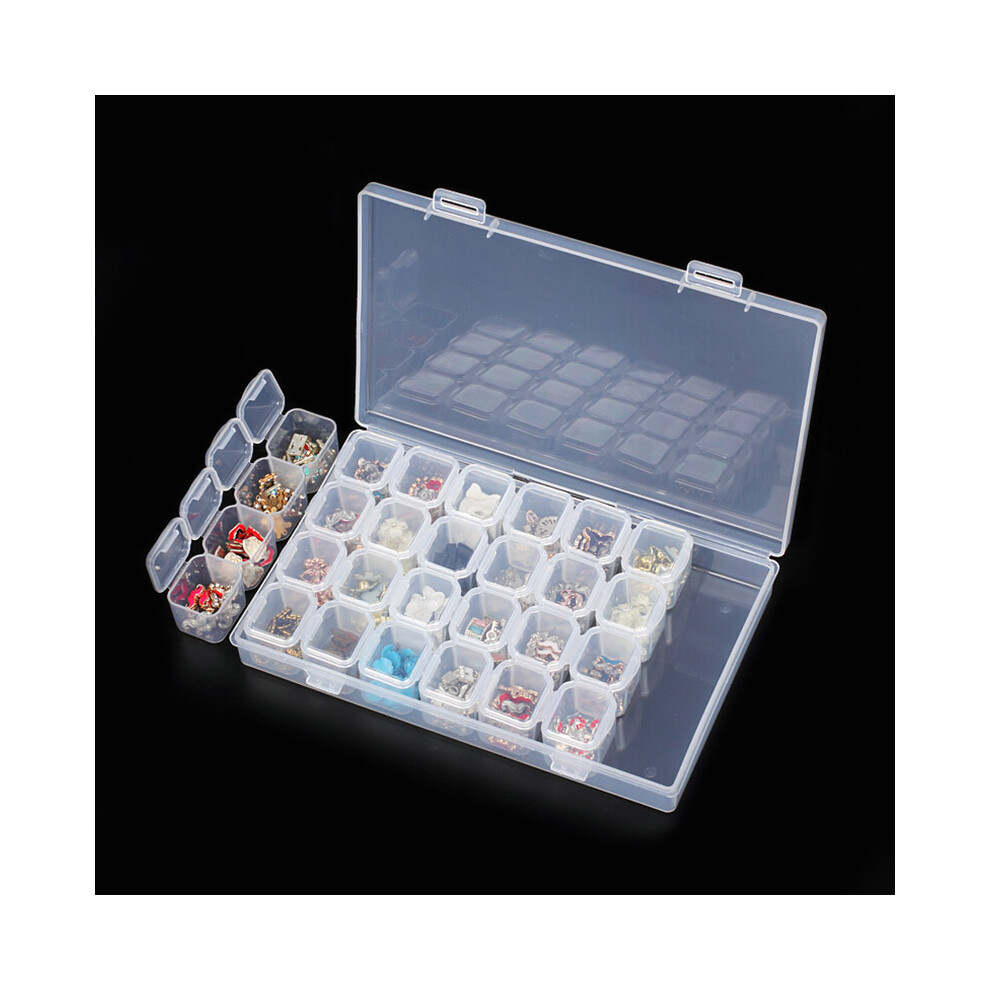 Creation-3C 28-Slot Clear Nail Art Organizer Box
