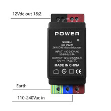 POE Industrie-DIN-Netzteil AC100-240V auf 12V 24W Zweikanal-AC--Konverter für AP/Kamera