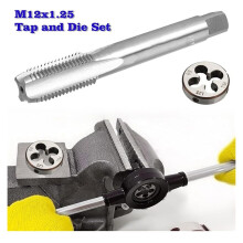 M12 X 1.25 Metric Thread Tap and Die Set,High-Speed Steel Machine Tap and Die Set, Thread Tap and Round Thread Die