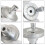 Machine Tool Metal Scale Handwheel Special for Manual Sliding Table Tools Graduated and Angled Handle Rocker 8mm 4