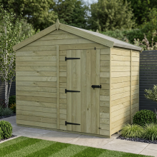 8 x 7 Apex Shed Tanalised (Single Door, No Windows)