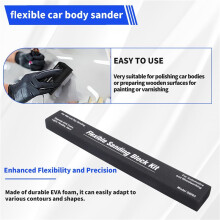 Sanding Block Kit of 7 with Sandpaper Sheet,Hand Abrasives Auto Body Sanding Block Set for Automotive Paint Sand