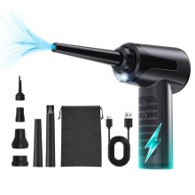 Compressed Air Duster 100000RPM Electric Air Duster Rechargeable Cordless Air Blower for Keyboard Devices Cleaning