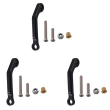 3X for WPL B1 B14 B24 C14 C24 B16 B26 B36 Q60 Q63 Q64 Q65 RC Car Spare Parts Metal Servo Pull Rod,Black
