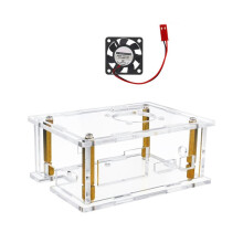 For Kickpi K2B Acrylic Case with Cooling Fan Cooler Transparent Protective Shell for Kickpi K2B H618 Development Board