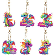 Dragon-5D Diamond Keychain Pendant Keychain DIY Diamond Ornament, DIY Diamond Art Kit for Christmas Valentine'S Day
