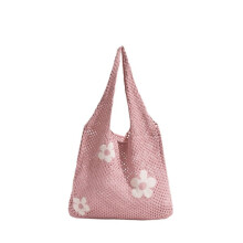 Reusable Mesh Shopping Bag Woven String Handbag Fruit Vegetables Storage Reticule Net Woven Bag Shop Grocery Tote A