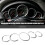 for- Cayenne 958 2011-2018 Silver Car Dashboard Meter Ring Covers Trim Interior Decoration 3