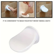 1pcs Plastic Bathroom Step Stool with Suction Cups - Non-Slip Shower Foot Pedal Bathtub Stool for Home Bath Safety