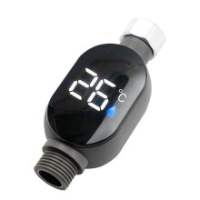 Shower Temperature Meter Led Digital Display Instant-Read Temperature Gauge for Bath Waterproof Bath Thermostat for Home