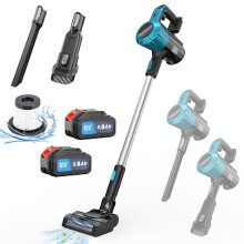 Cordless Vacuum Cleaner: 2PCS 5.0Ah High-Capacity Batteries