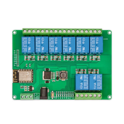 8-CH Relay Module DC12-24/5V Power Supply Onboard ESP-12F WiFi Module for ESP8266 Secondary Development 1