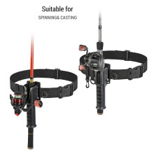 Cinturón Ajustable para Sujetar Cañas de Pescar, Cinturón para Cañas de Pescar, Soporte Manos Libres para Cañas de Pescar para Pesca en la ,