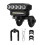 LED Bicycle Front Light USB Rechargeable  Floodlights Easy to Install 6 Modes Bicycle Bell Light,B 1