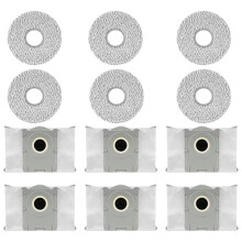 Dust Bags and Mop Pads Replacement for DEEBOT T50 Max / T50 Pro / T50 Omni / T50 Pro Omni Vacuum Cleaner Parts