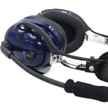 Headset ANR Aviation Mic Noise Cancelling with XLR5 Jack Coiled Cable for UV-5R Radio