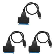 3X USB 3.1 Type C (USB C / for 3 Compatible) to III 2.5in Hard Drive Adapter