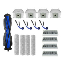 17 Pcs for Deeboot T80 PRO OMNI / T80 OMNI / M14 Sweeper Roller Side Brush Filter Mop Pad Dust Bag