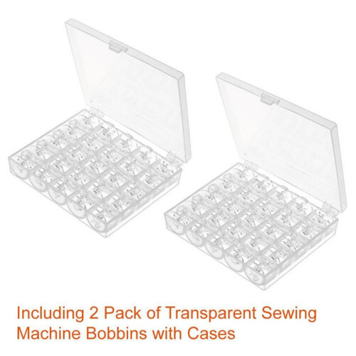 150 Pcs Sewing Machine Bobbins with Case for  Singer Janome 1