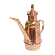 Olive Oil Dispenser Bottle, Retro Classic European Handmade Copper Oil Pot, Drip Free/Everyday-Use Oil Vinegar Cruet