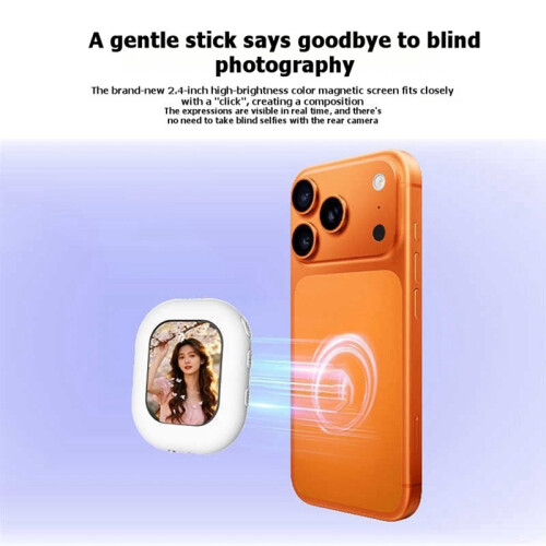 Monitor de Selfie para Vlogs com Celular, Tela de 2,01 Polegadas com Conexão Sem Fio para Câmera Traseira, Compatível com para 2