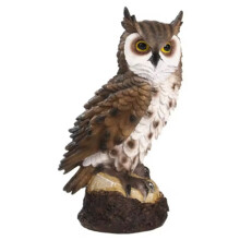 Resin Owl Statue Bird Garden Sculpture Art Figurine Decorations for Indoor/Outdoor Lawn Yard Porch Desktop Ornaments