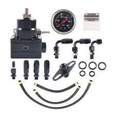 Regulador de Pressão de Combustível Ajustável Universal para Carro com Medidor EFI e Kit de Mangueira de Linha de Combustível AN6