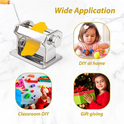 Stainless Steel Polymer Clay Roller Machine Set Includes Clay Presser Machine for DIY  Projects 2