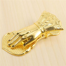 5X Luxury Chic Office Paper Storage Clip Ins Wrought Gold Vintage Hand Shape Alloy Document Handbook Storage Clip