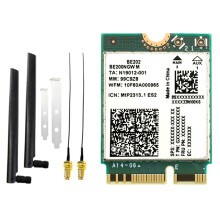 BE202 WiFi7 Card +2x8DB Antenna 2.4/5/6G Tri-Band 5374M Gigabit Wireless WiFi Network Card 5.4