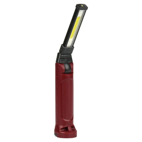 Work Light 180 Folding Flashlight USB Rechargeable Portable Camping Emergency Repair Spotlight with Hanging Hook B