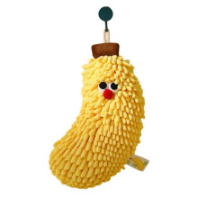 Hand Towels, Hanging Bathroom Super Chenille Microfiber Towels, High ABSorbent to Dry Your Hand Instantly Banana